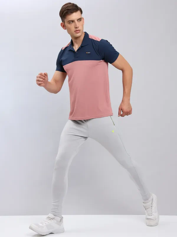 Men Colorblock Slim Fit Polo T-shirt with TECHNO COOL+ - Image 9