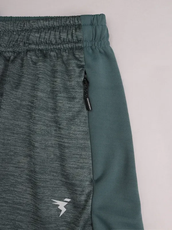 Men Melange Slim Fit Shorts with TECHNO DRY - Image 8