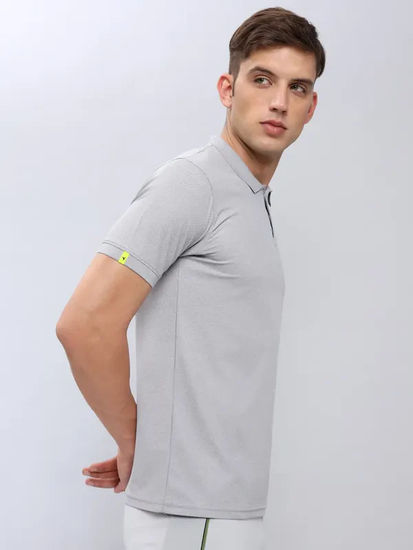 Men Solid Slim Fit Polo T-shirt with MATPIQ - Image 5