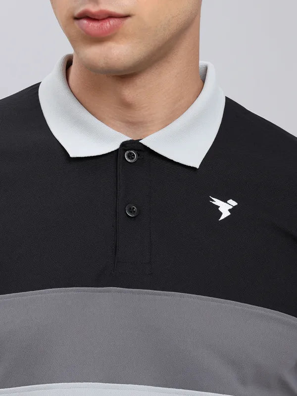 Men Colorblock Slim Fit Polo T-shirt with MATPIQ - Image 5