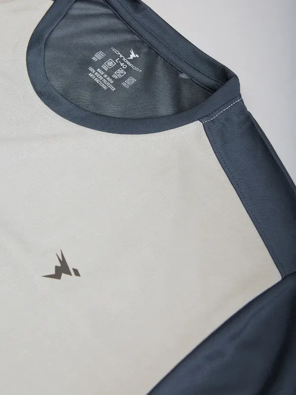 Men Colorblock Slim Fit Crew Neck T-shirt with TECHNO COOL+ - Image 7