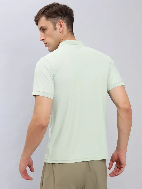 Men Solid Slim Fit Polo T-shirt with MATPIQ - Image 4