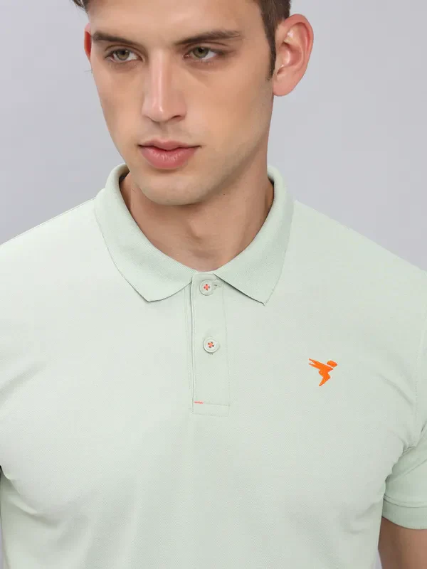 Men Solid Slim Fit Polo T-shirt with MATPIQ - Image 6