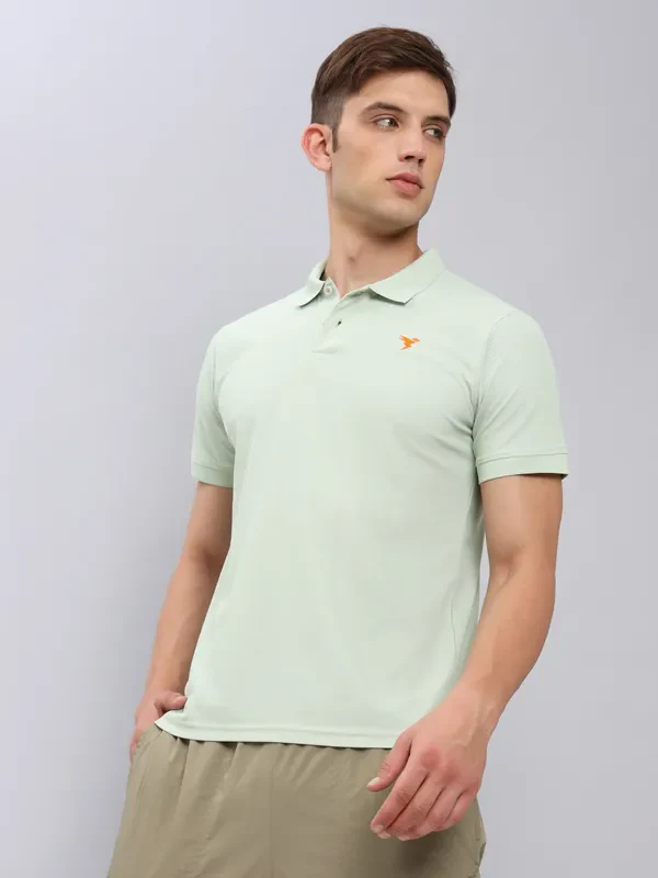 Men Solid Slim Fit Polo T-shirt with MATPIQ - Image 7