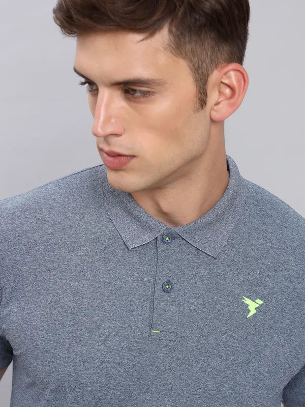 Men Solid Slim Fit Polo T-shirt with MATPIQ - Image 5