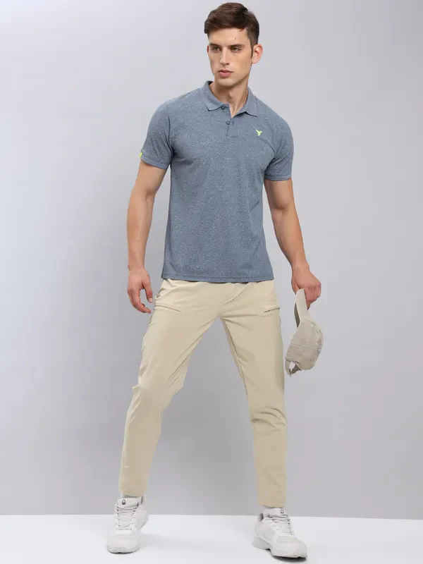 Men Solid Slim Fit Polo T-shirt with MATPIQ - Image 6