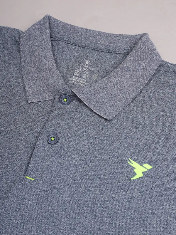 Men Solid Slim Fit Polo T-shirt with MATPIQ - Image 7