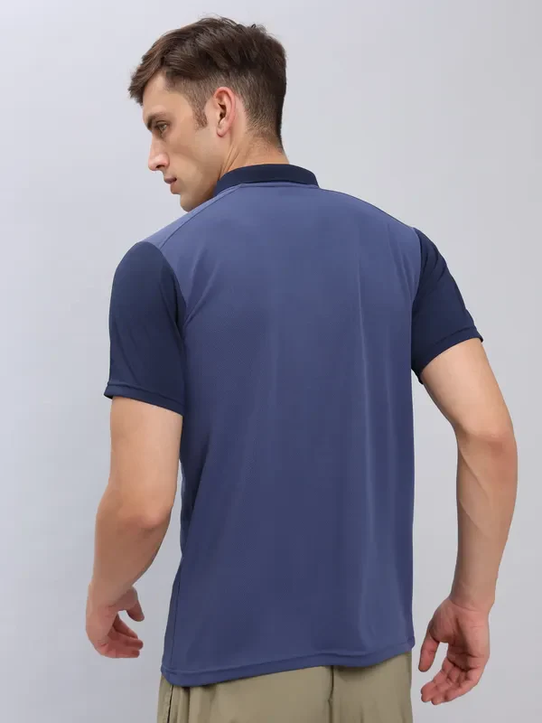 Men Colorblock Slim Fit Polo T-shirt with TECHNO COOL+ - Image 5