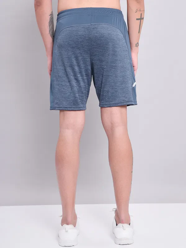 Men Melange Slim Fit Shorts with TECHNO DRY - Image 5