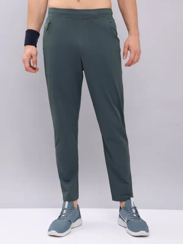 Men Solid Relax Fit Trackpants with ELASTO PLUS