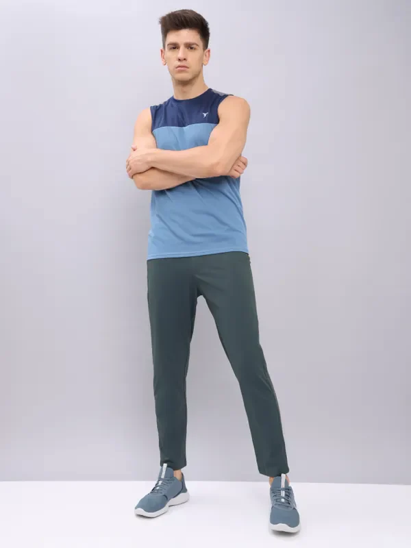 Men Solid Relax Fit Trackpants with ELASTO PLUS - Image 2