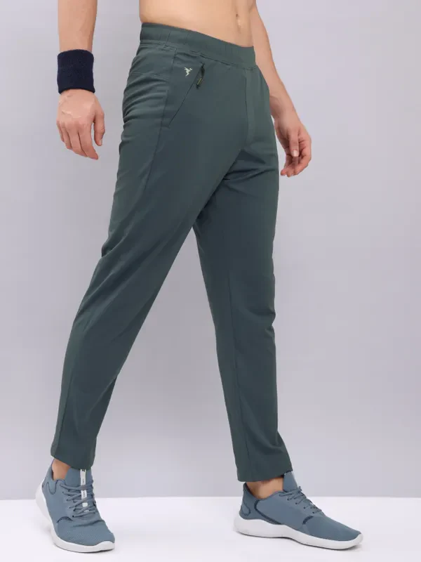 Men Solid Relax Fit Trackpants with ELASTO PLUS - Image 5