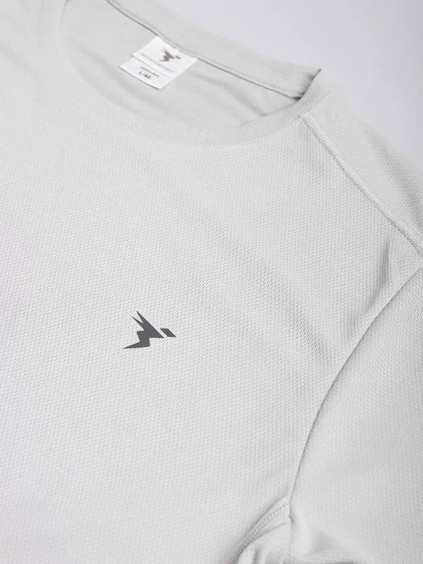Men Solid Slim Fit Crew Neck T-shirt with TECHNO COOL+ - Image 8