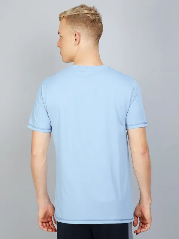 Men Solid Slim Fit Crew Neck T-shirt with TECHNO COOL+ - Image 3