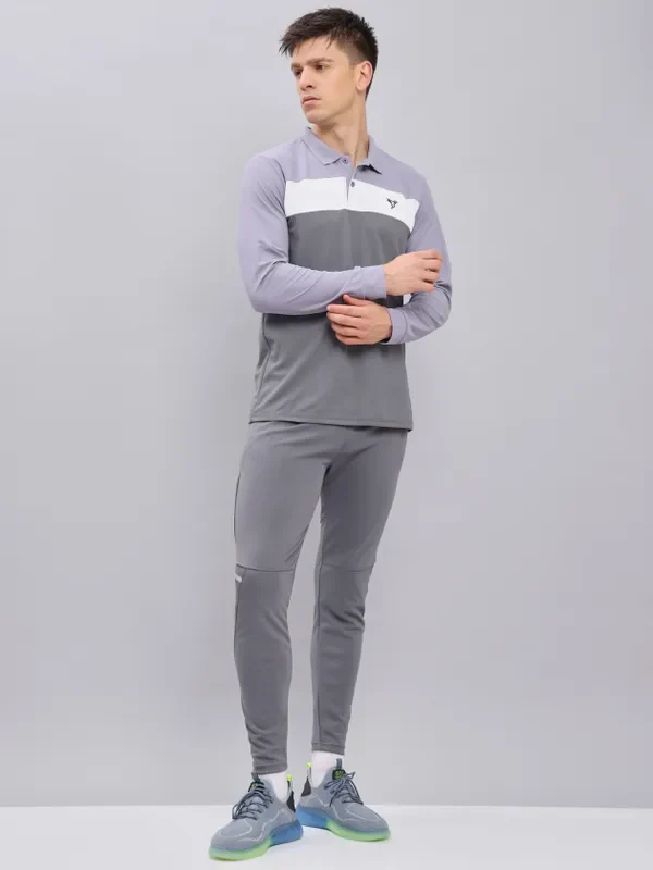 Men Colorblock Slim Fit Polo T-shirt with MATPIQ - Image 3