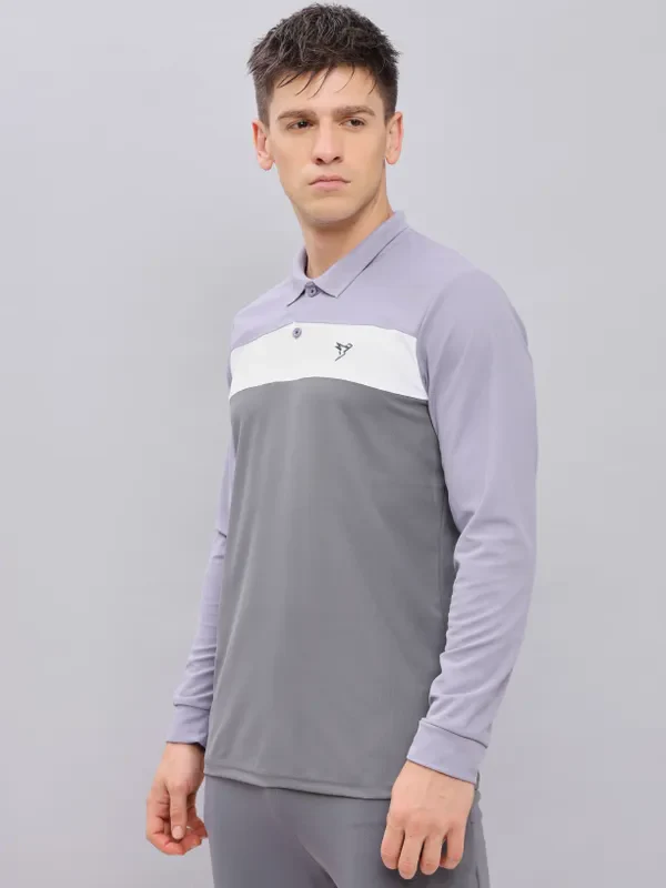 Men Colorblock Slim Fit Polo T-shirt with MATPIQ - Image 5