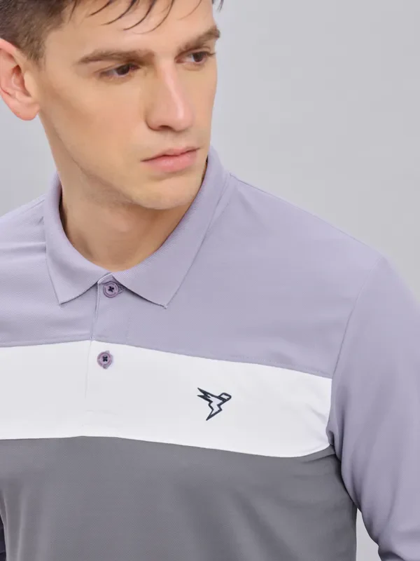 Men Colorblock Slim Fit Polo T-shirt with MATPIQ - Image 6