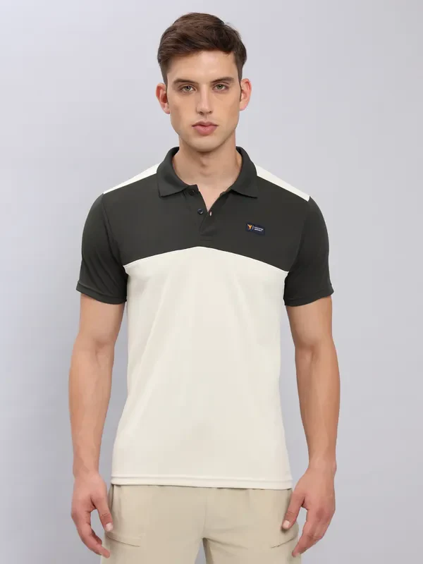 Men Colorblock Slim Fit Polo T-shirt with TECHNO COOL+ - Image 2