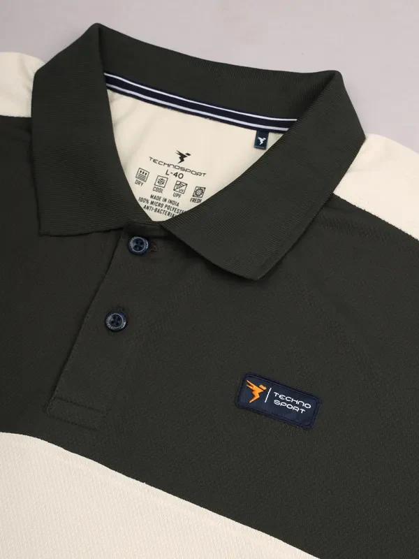Men Colorblock Slim Fit Polo T-shirt with TECHNO COOL+ - Image 6