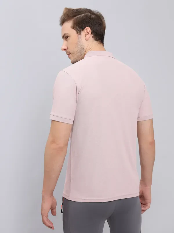 Men Solid Slim Fit Polo T-shirt with MATPIQ - Image 3
