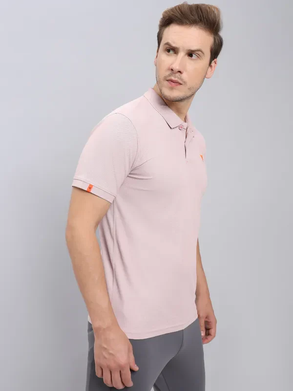 Men Solid Slim Fit Polo T-shirt with MATPIQ - Image 4