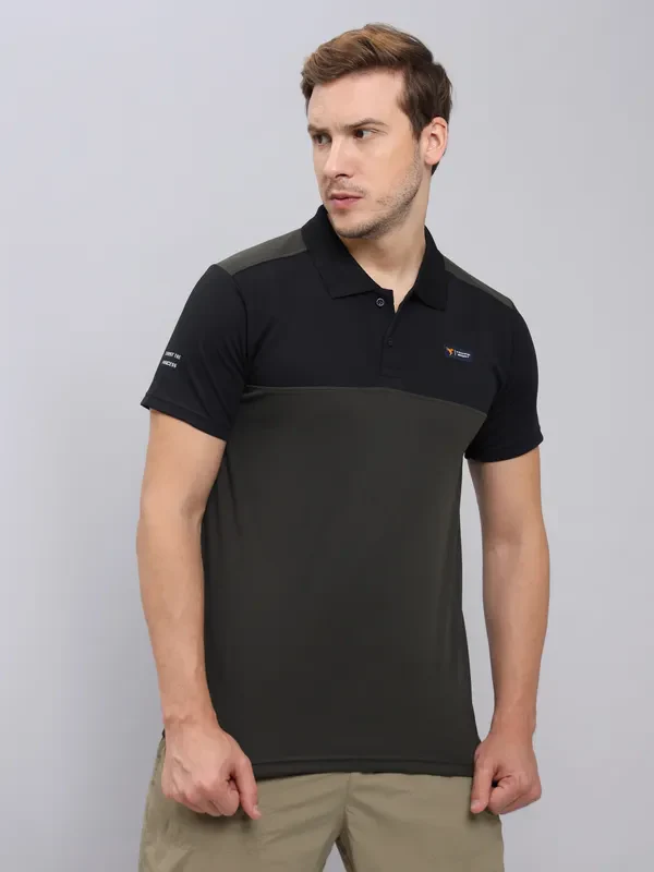 Men Colorblock Slim Fit Polo T-shirt with TECHNO COOL+ - Image 6