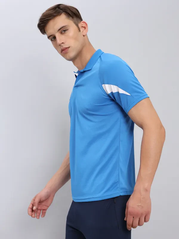 Men Colorblock Slim Fit Polo T-shirt with TECHNO COOL+ - Image 8