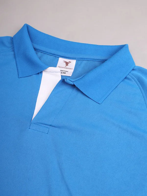 Men Colorblock Slim Fit Polo T-shirt with TECHNO COOL+ - Image 9