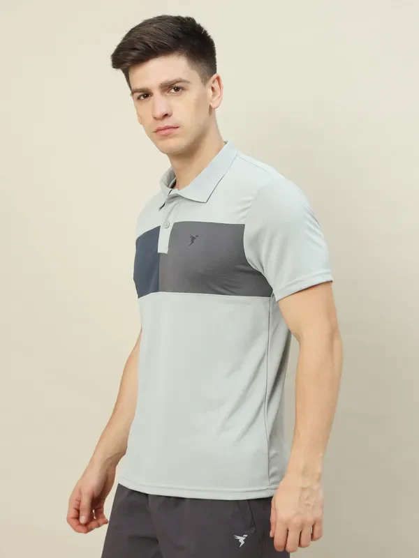 Men Colorblock Slim Fit Polo T-shirt with TECHNO COOL+ - Image 6