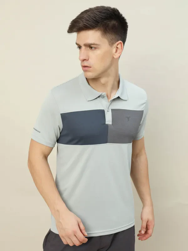 Men Colorblock Slim Fit Polo T-shirt with TECHNO COOL+ - Image 7