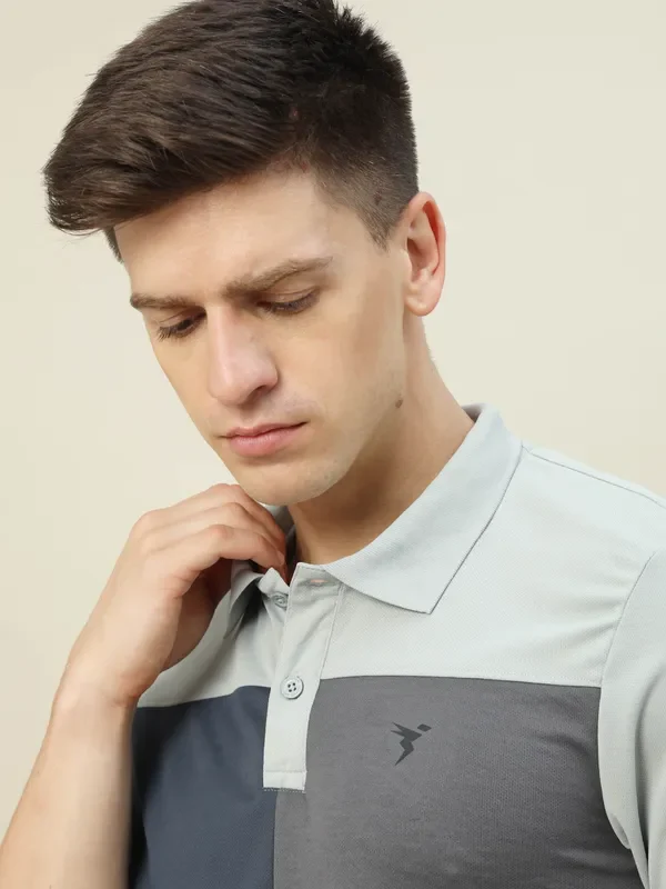 Men Colorblock Slim Fit Polo T-shirt with TECHNO COOL+ - Image 8