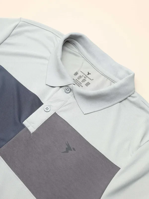Men Colorblock Slim Fit Polo T-shirt with TECHNO COOL+ - Image 9