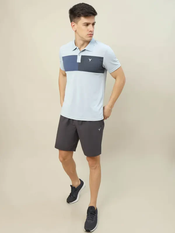 Men Colorblock Slim Fit Polo T-shirt with TECHNO COOL+ - Image 3