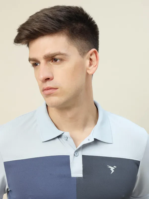 Men Colorblock Slim Fit Polo T-shirt with TECHNO COOL+ - Image 6