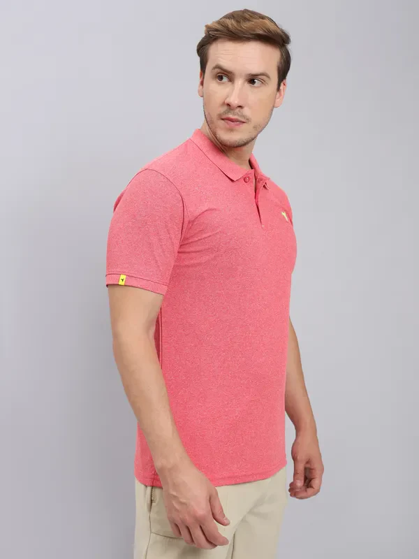 Men Solid Slim Fit Polo T-shirt with MATPIQ - Image 4