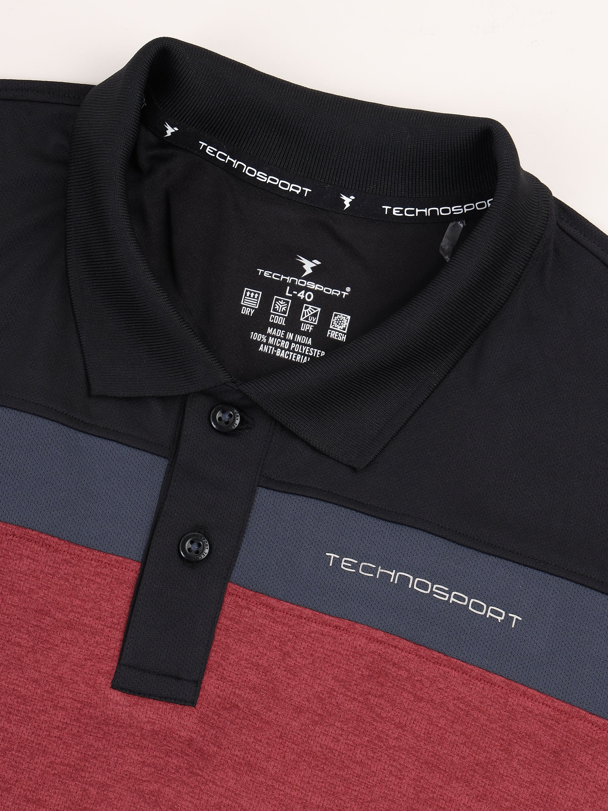 Men Colorblock Slim Fit Polo T-shirt with DOUBLE COOL - Image 7