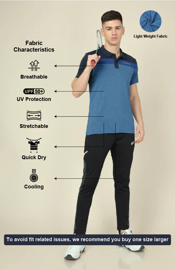 Men Colorblock Slim Fit Polo T-shirt with DOUBLE COOL - Image 4