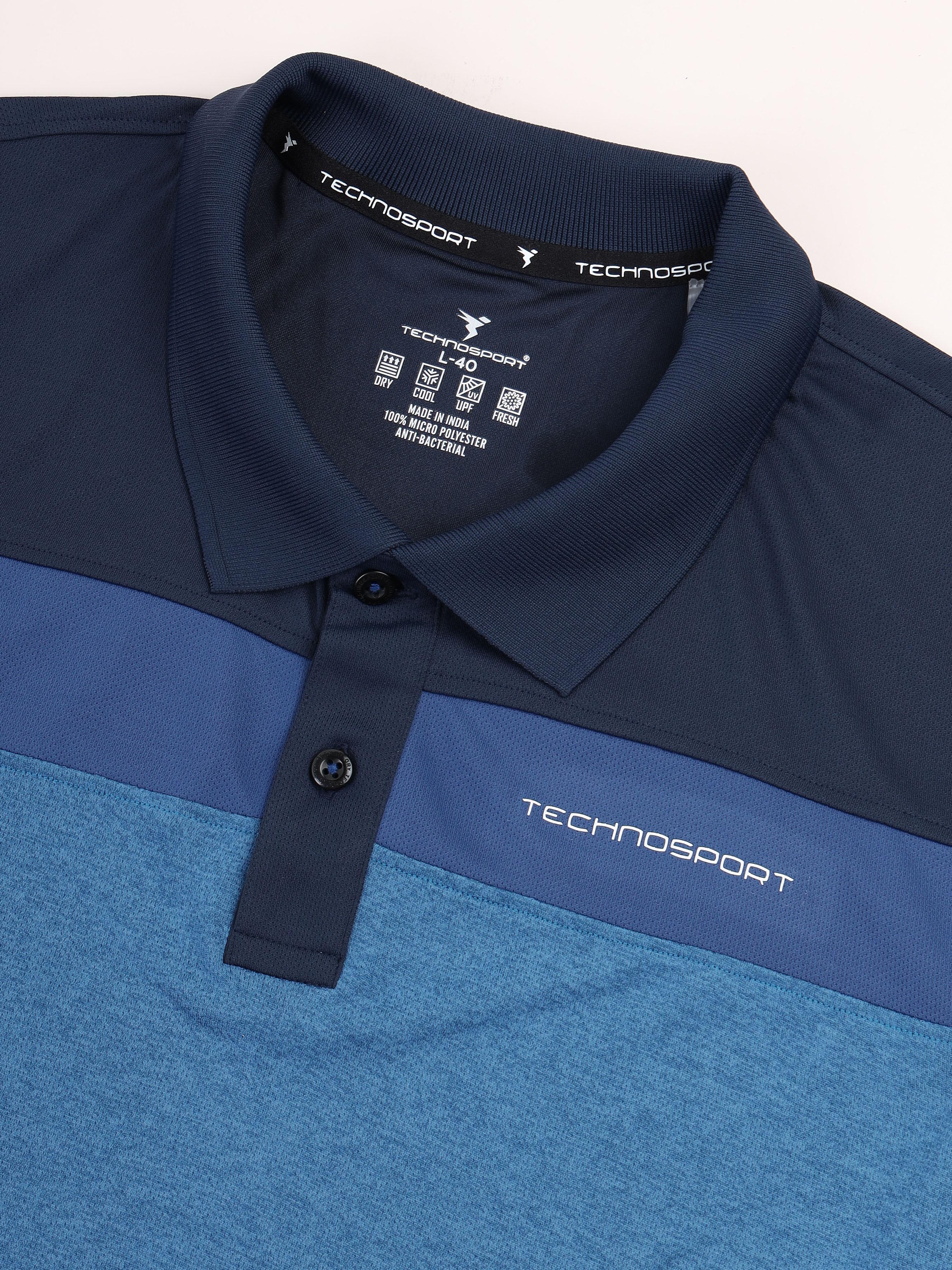 Men Colorblock Slim Fit Polo T-shirt with DOUBLE COOL - Image 7