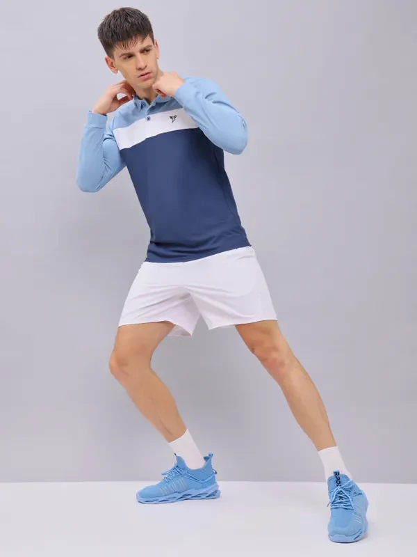 Men Colorblock Slim Fit Polo T-shirt with MATPIQ - Image 2