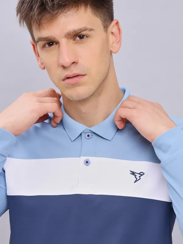 Men Colorblock Slim Fit Polo T-shirt with MATPIQ - Image 4