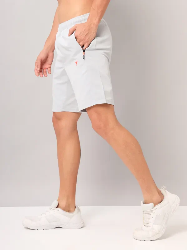 Men Solid Slim Fit Shorts with TECHNOLITE - Image 4