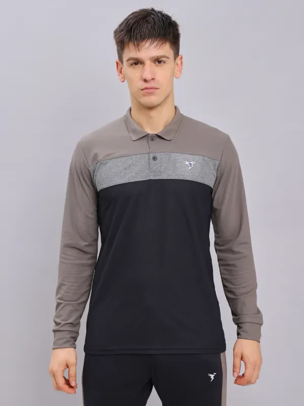 Men Colorblock Slim Fit Polo T-shirt with MATPIQ - Image 6