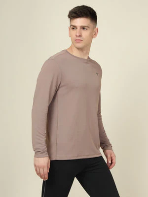 Men Solid Slim Fit Crew Neck T-shirt with TECHNO COOL+ - Image 4