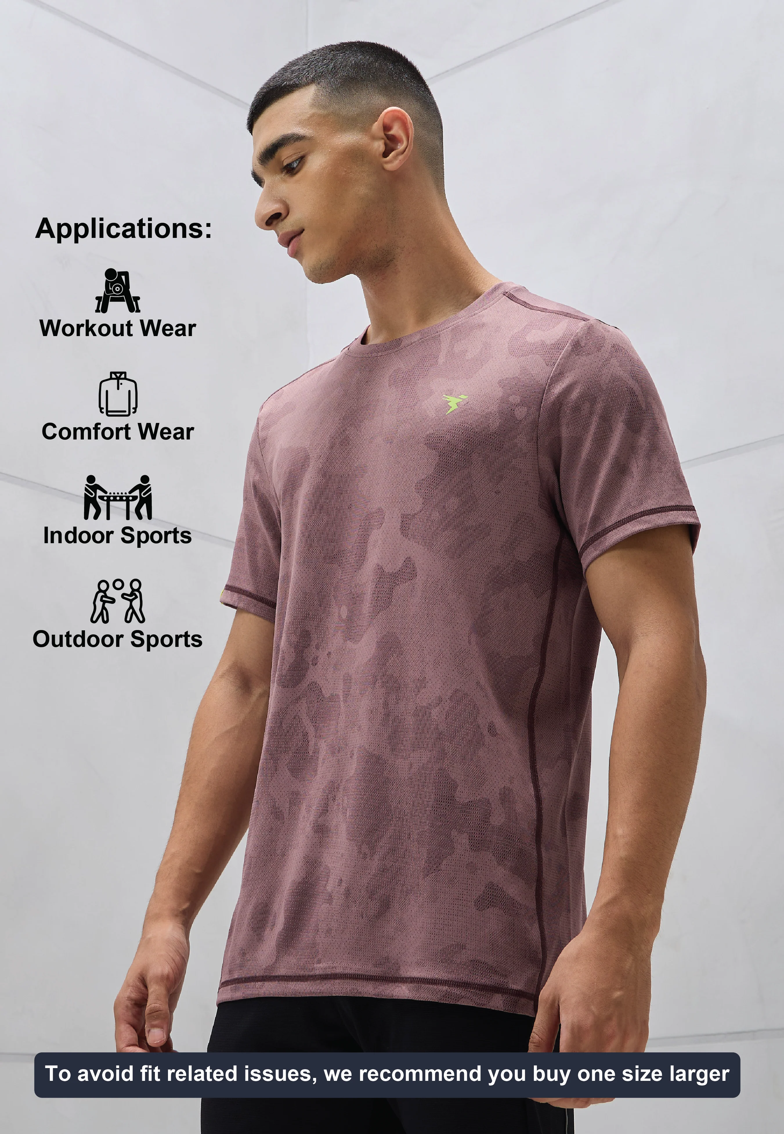 Men Jacquard Slim Fit Crew Neck T-shirt with DOUBLE COOL - Image 6