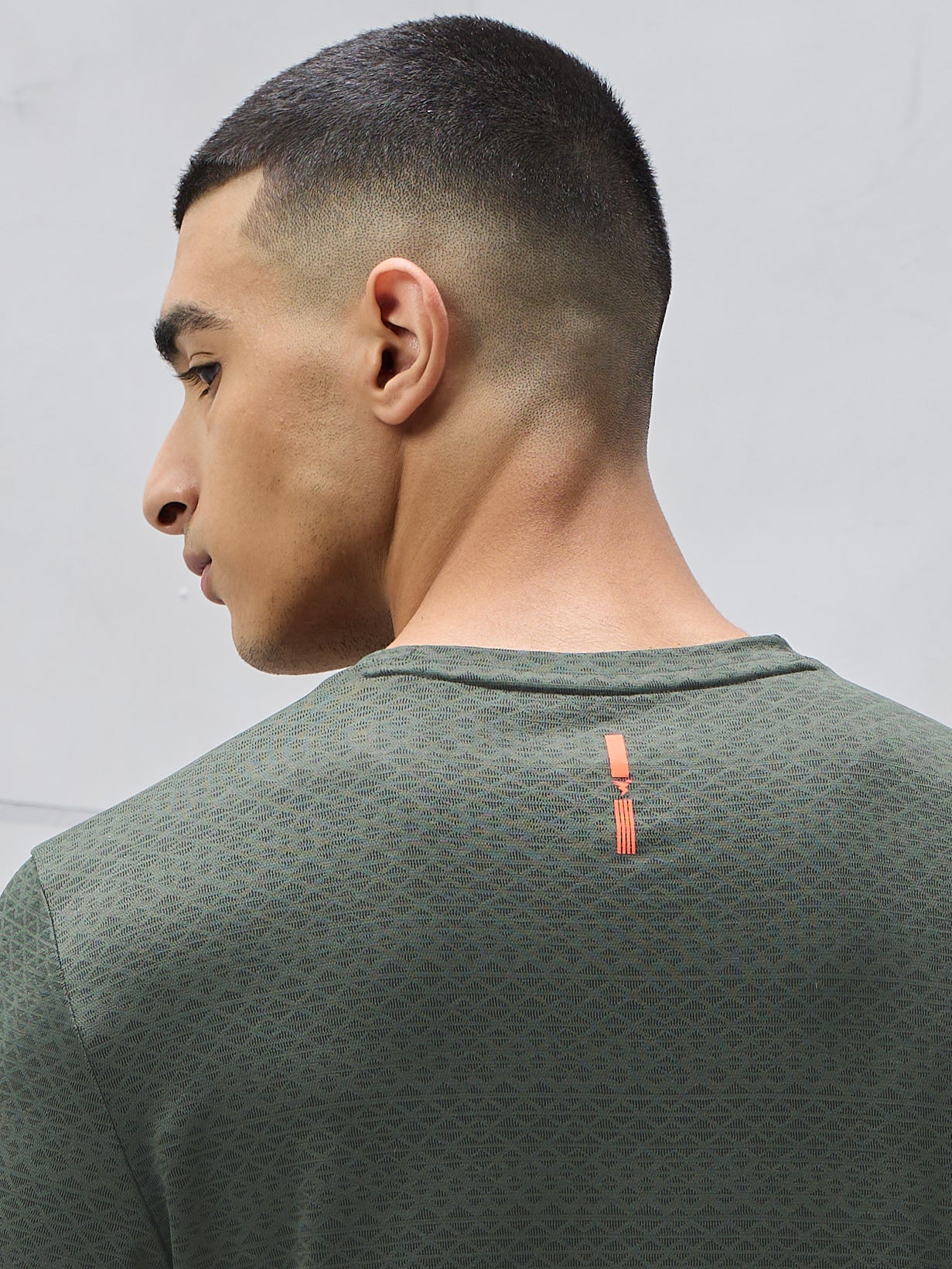 Men Jacquard Slim Fit Crew Neck T-shirt with DOUBLE COOL - Image 7