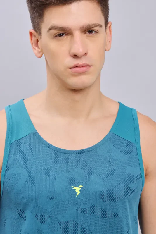 Men Colorblock Slim Fit Crew Neck Innerwear Vest with VENTMESH - Image 5