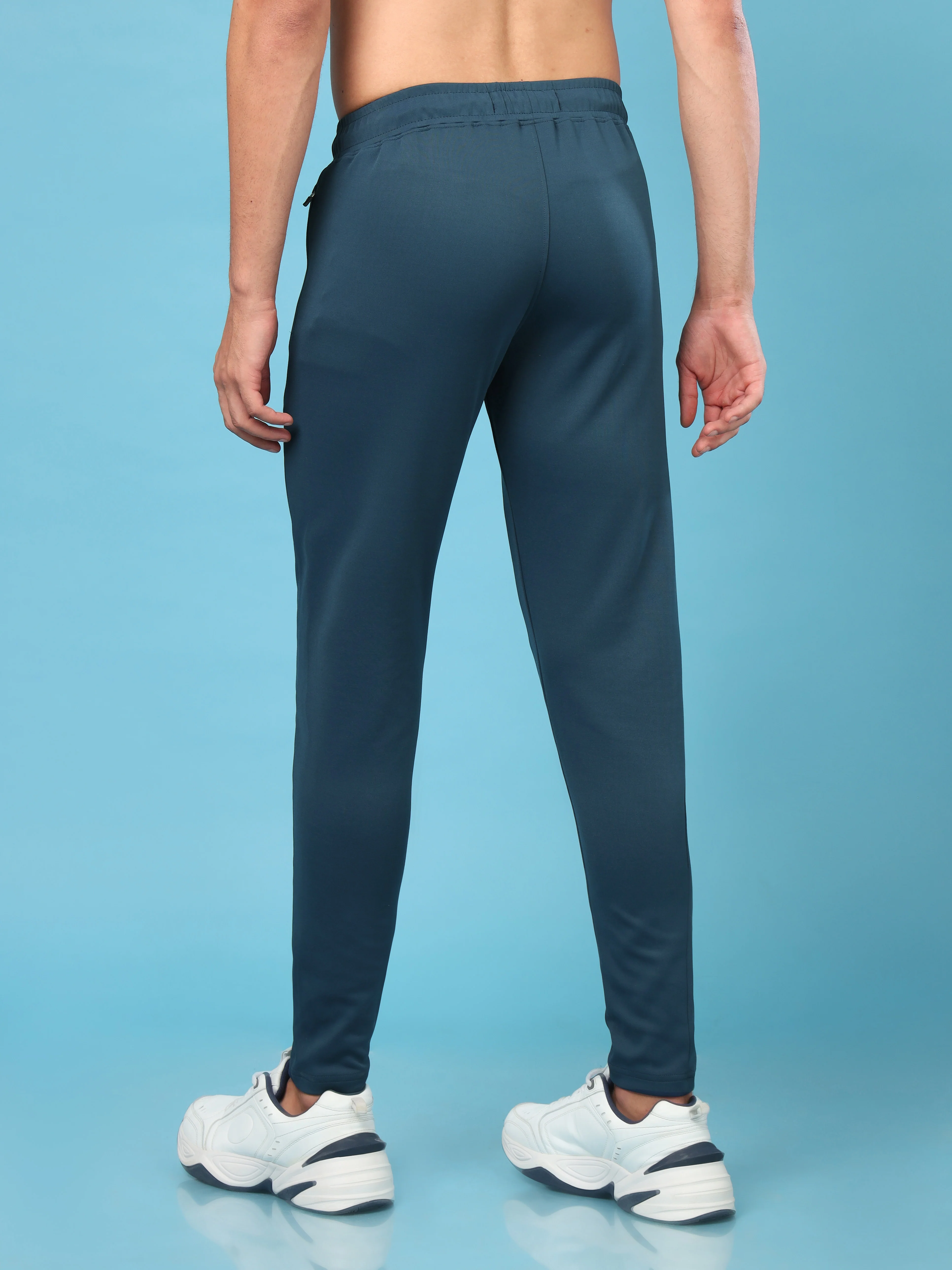 Men Solid Slim Fit Trackpants with ELASTO PLUS - Image 2