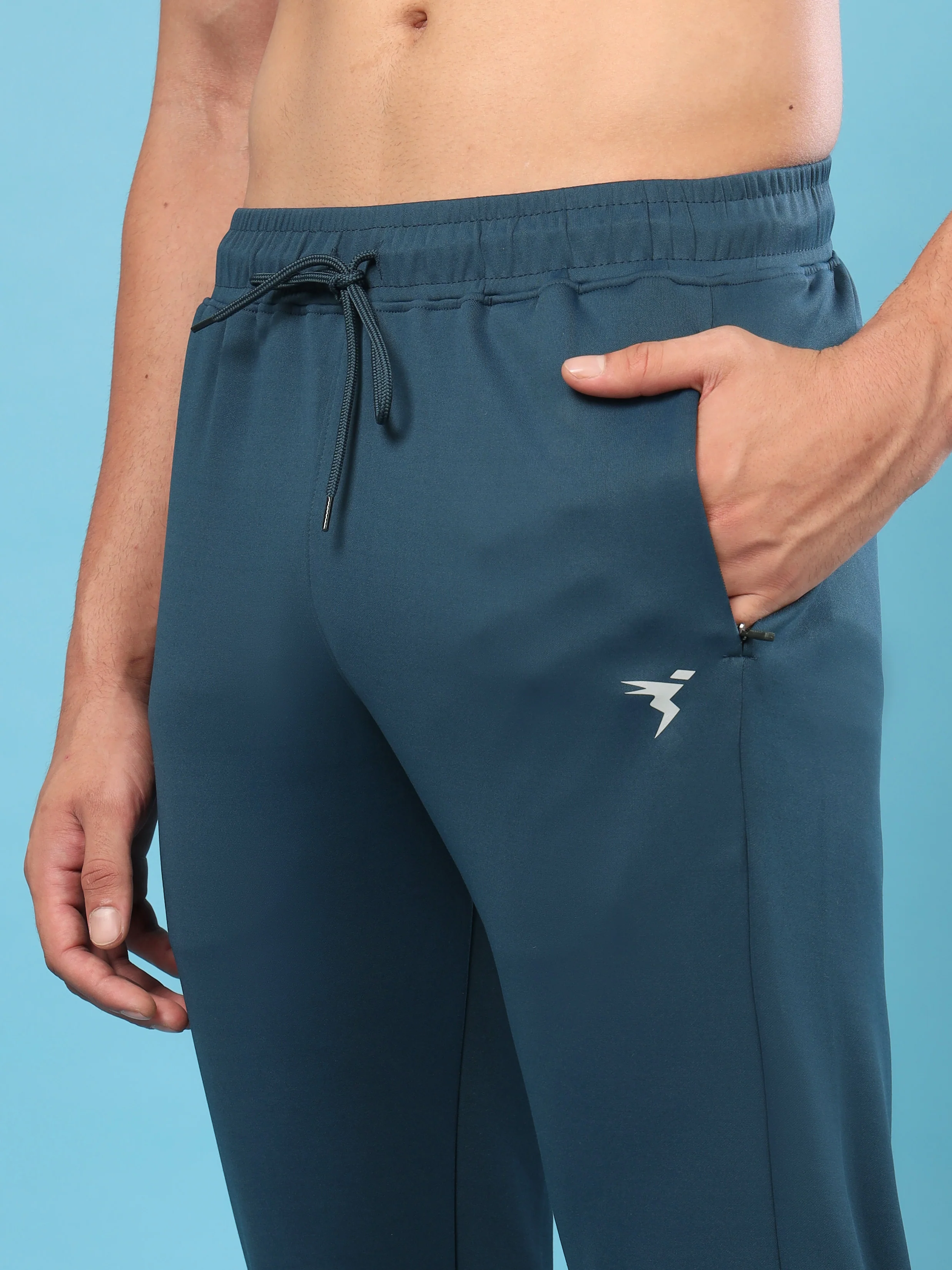 Men Solid Slim Fit Trackpants with ELASTO PLUS - Image 5