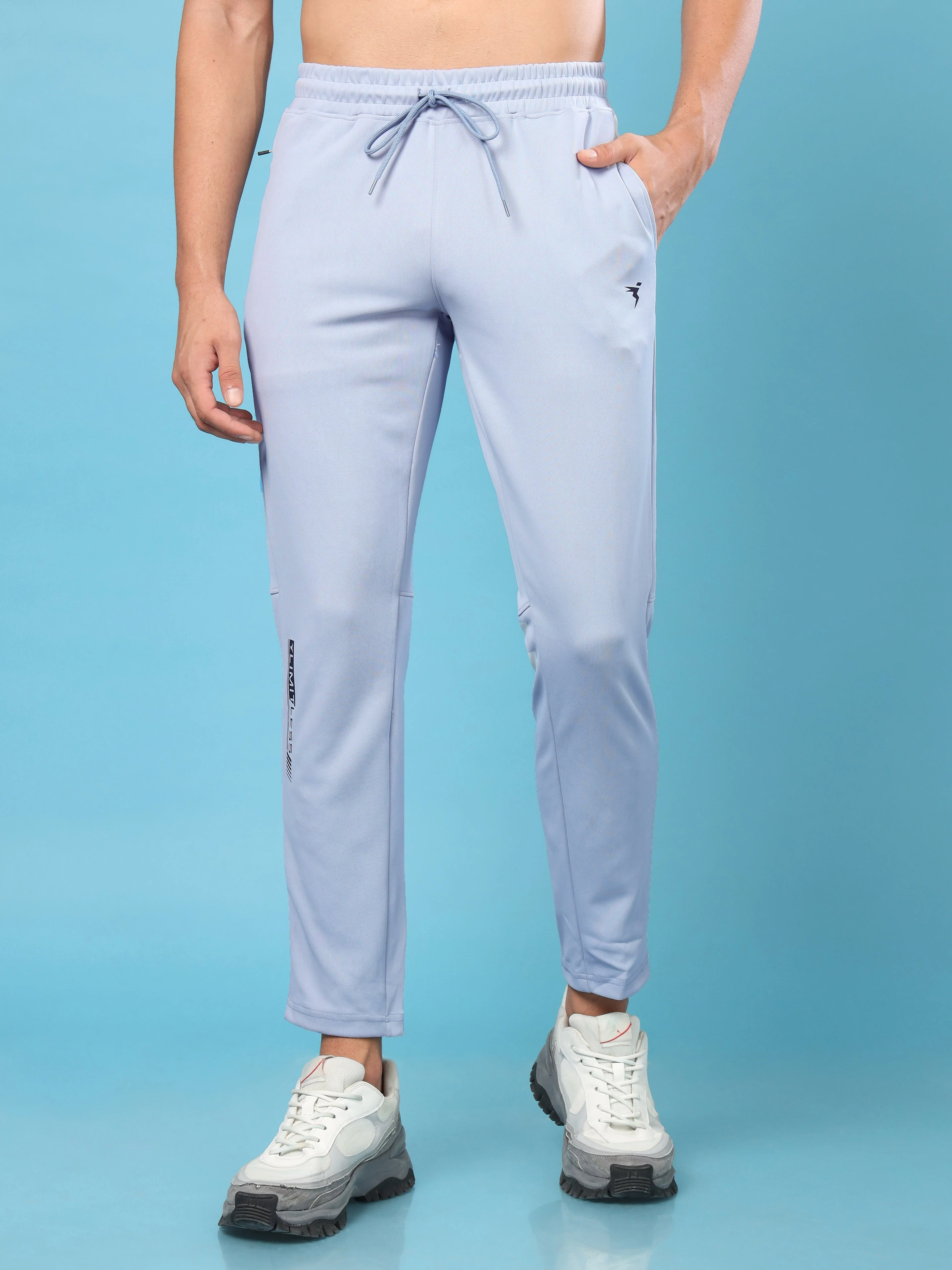 Men Solid Slim Fit Trackpants with ELASTO PLUS