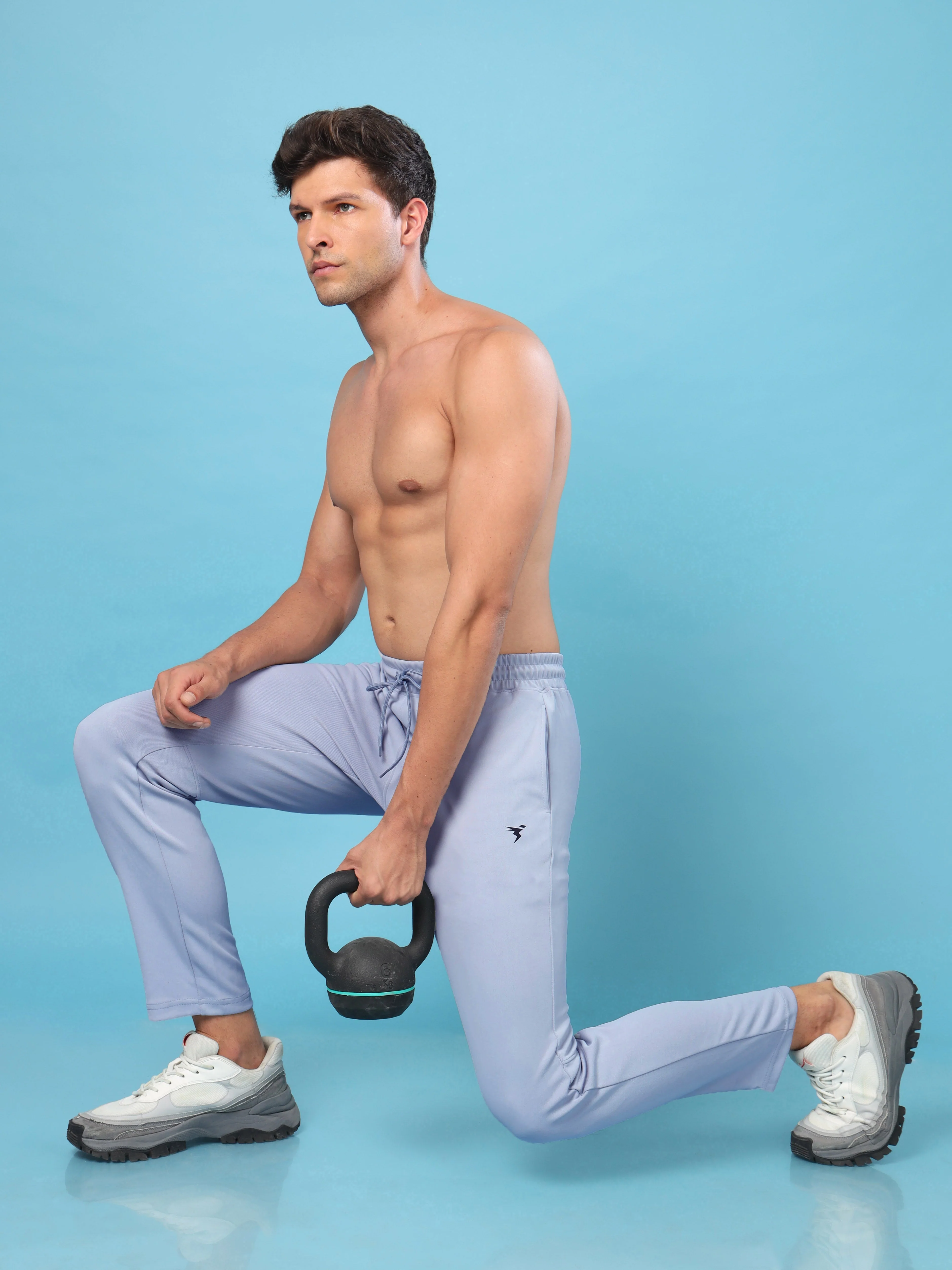 Men Solid Slim Fit Trackpants with ELASTO PLUS - Image 8